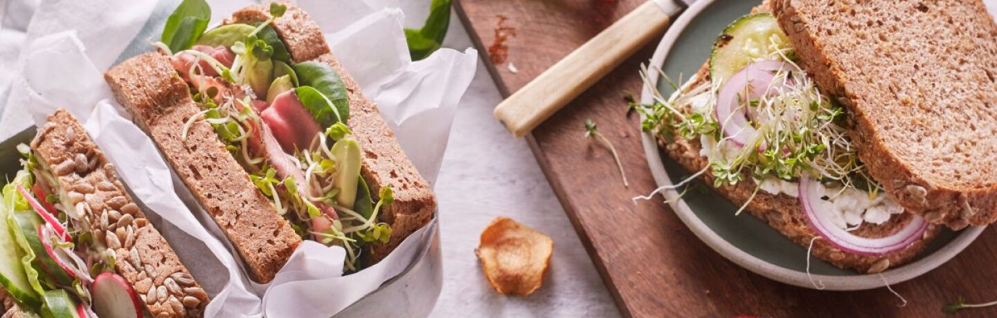 Supergezonde volkorensandwiches